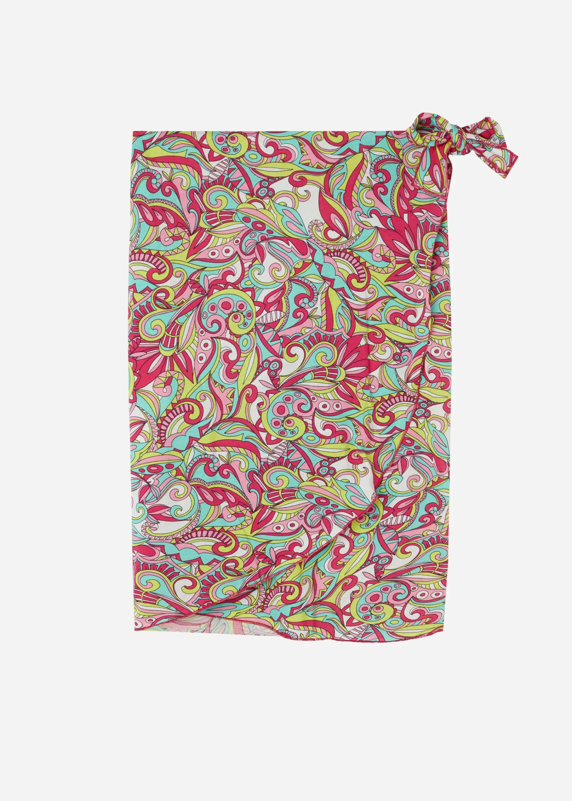 Beachwear^Calzedonia Short Wraparound Sarong 517C - Geometric Print