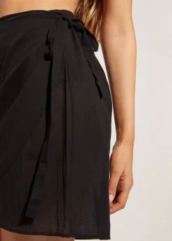 Beachwear^Calzedonia Short Wraparound Sarong 06 - Black