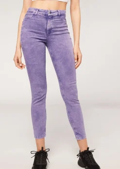 Jeans^Calzedonia Skinny Push Up Tie-Dye Jeans 651C - Lilac Fade