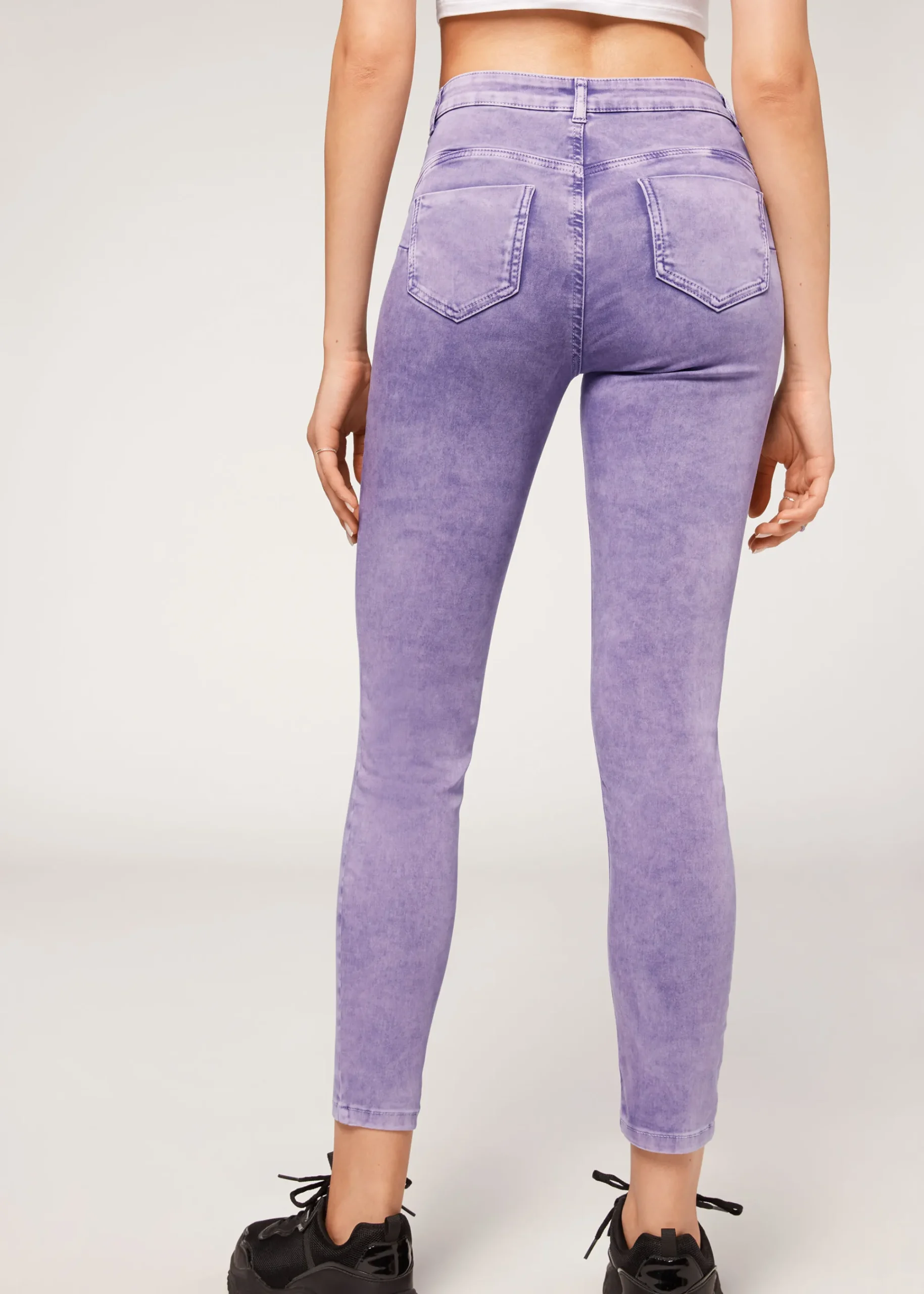 Jeans^Calzedonia Skinny Push Up Tie-Dye Jeans 651C - Lilac Fade