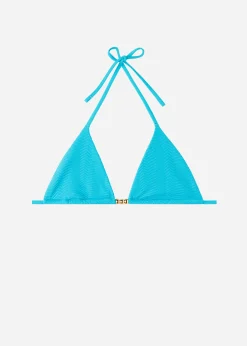Bikini^Calzedonia Slide Triangle Bikini Top Casablanca 629C - Turquoise Green 3D