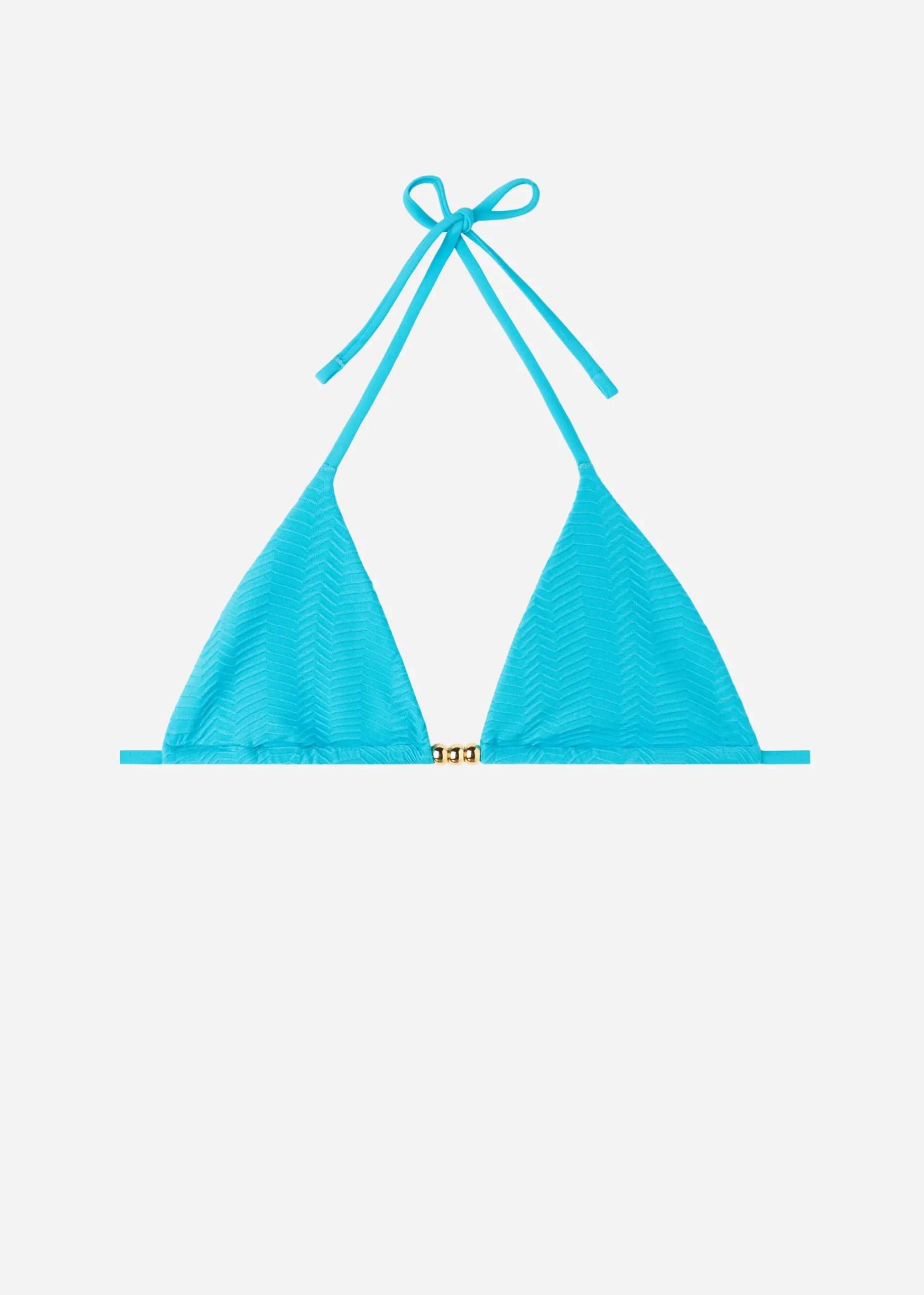 Bikini^Calzedonia Slide Triangle Bikini Top Casablanca 629C - Turquoise Green 3D