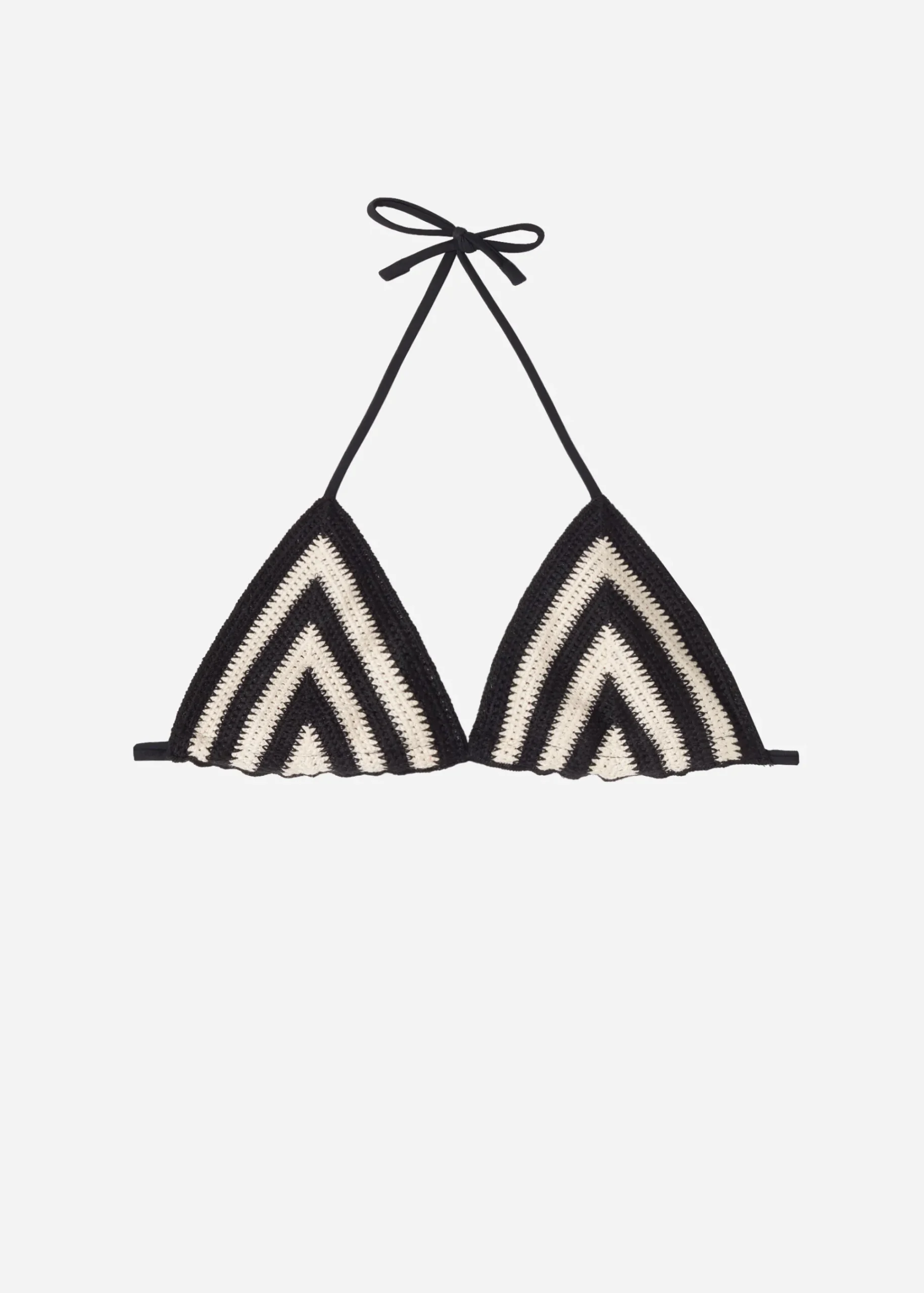 Bikini^Calzedonia Slide Triangle Bikini Top Mumbai 617C - Black/Light Beige