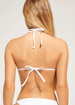 Bikini^Calzedonia Slide Triangle Bikini Top Casablanca 628C - White 3D