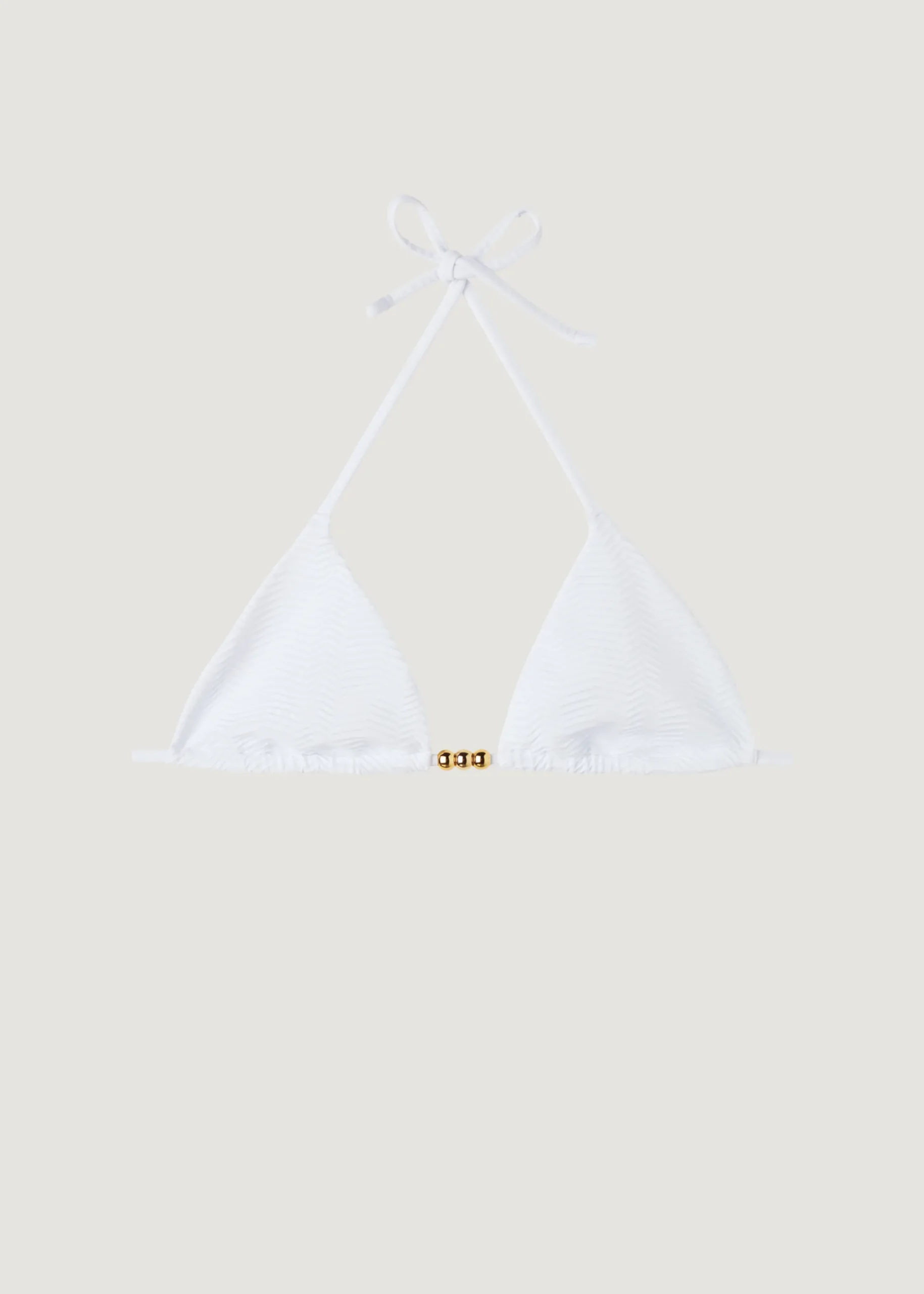 Bikini^Calzedonia Slide Triangle Bikini Top Casablanca 628C - White 3D