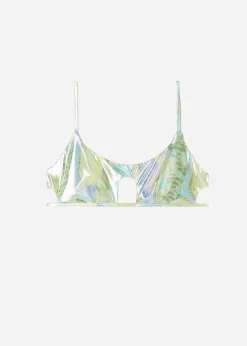 Bikini^Calzedonia Snake Print Crop Bikini Top Las Palmas 636C - Shiny Snake