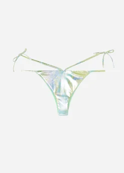 Bikini^Calzedonia Snake Print Side-Detail Brazilian Bikini Bottoms Las Palmas 636C - Shiny Snake