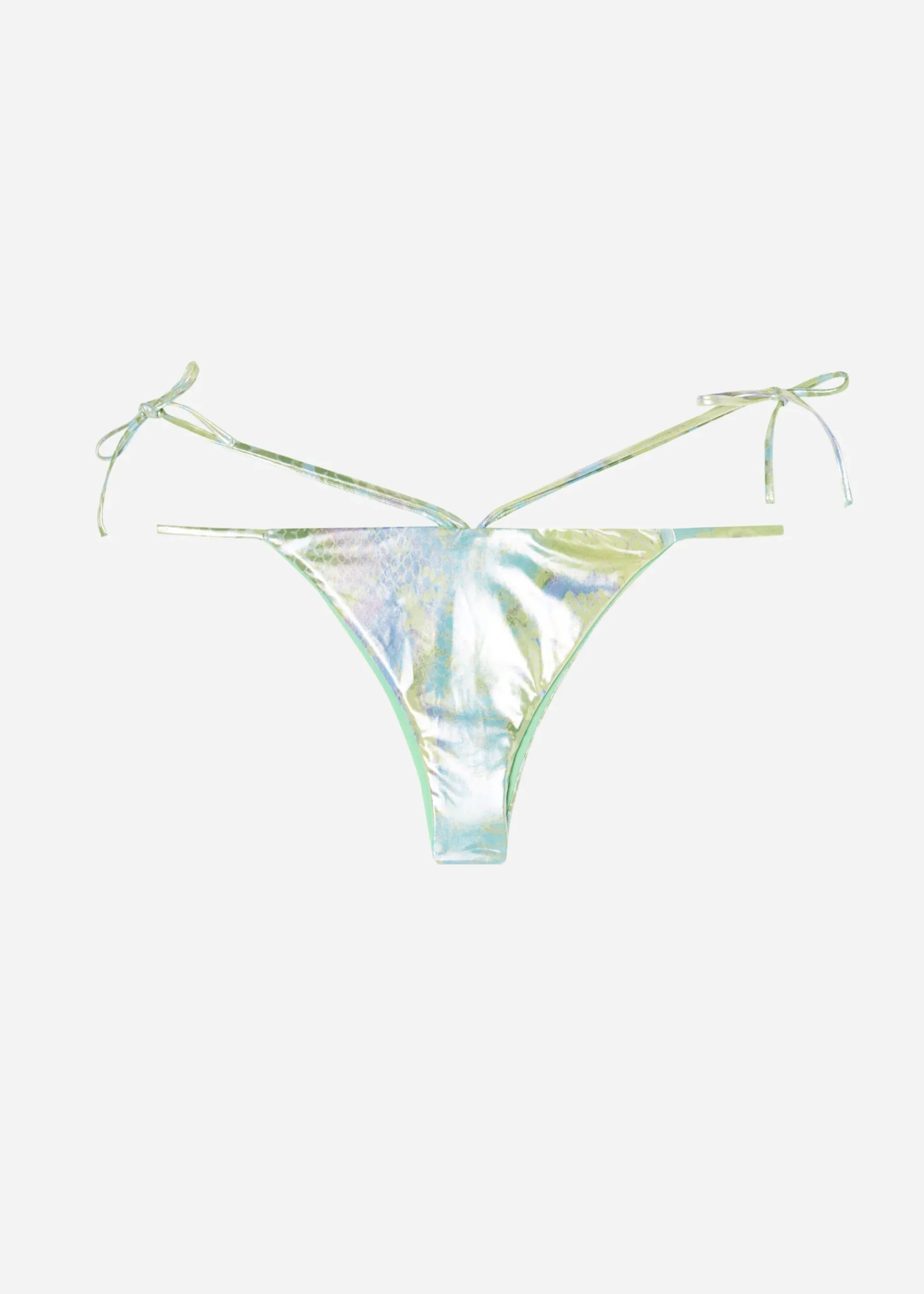 Bikini^Calzedonia Snake Print Side-Detail Brazilian Bikini Bottoms Las Palmas 636C - Shiny Snake