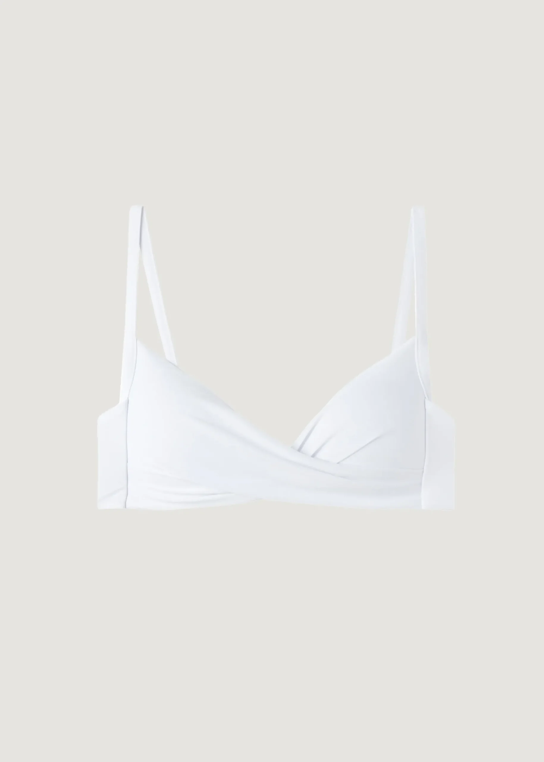 Bikini^Calzedonia Soft Graduated Crossover Padded Triangle Bikini Top Indonesia 01 - White