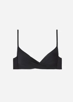 Bikini^Calzedonia Soft Graduated Crossover Padded Triangle Bikini Top Indonesia 06 - Black