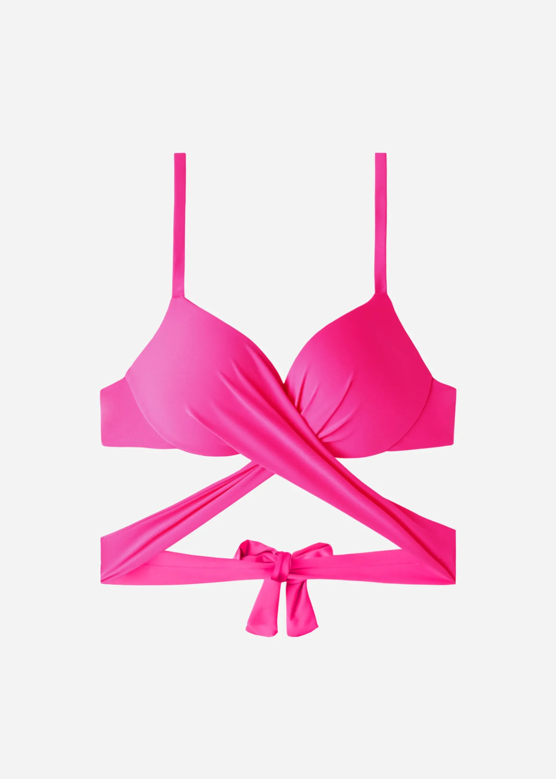 Bikini^Calzedonia Soft Graduated Padded Push Up Bikini Top Indonesia 614C - Bright Pink
