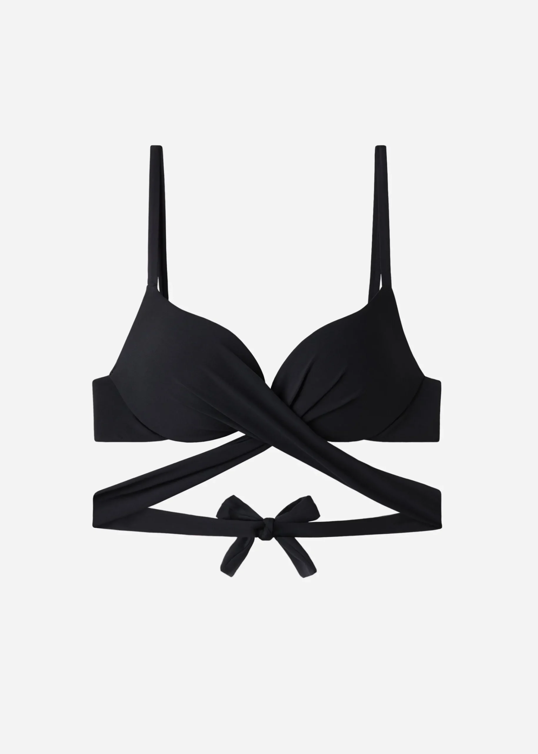Bikini^Calzedonia Soft Graduated Padded Push Up Bikini Top Indonesia 06 - Black