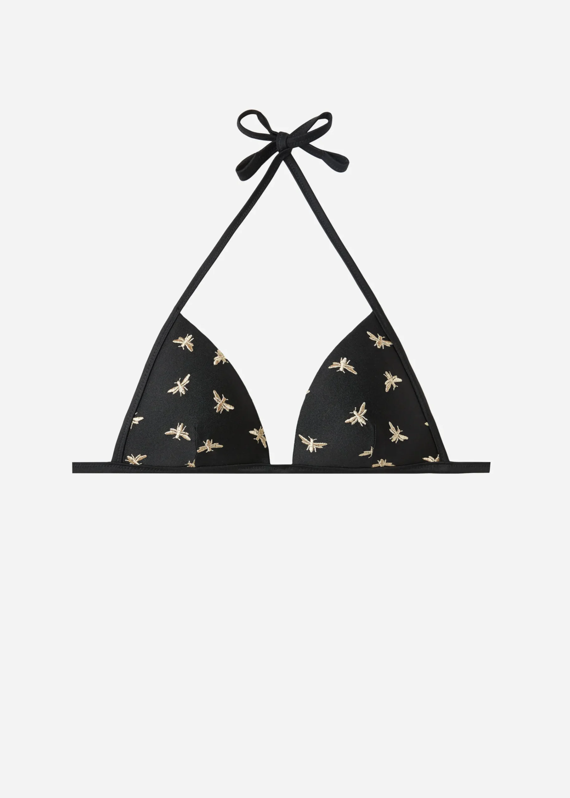 Bikini^Calzedonia Soft Graduated Padded Triangle Bikini Top Atene 715C - Golden Flies