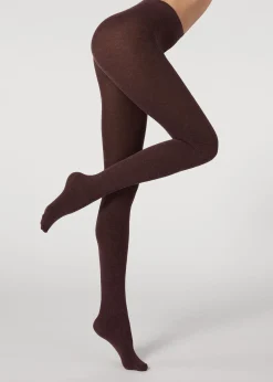 Opaque Tights^Calzedonia Soft Modal And Cashmere Blend Tights 2684 - Burgundy Red Blend