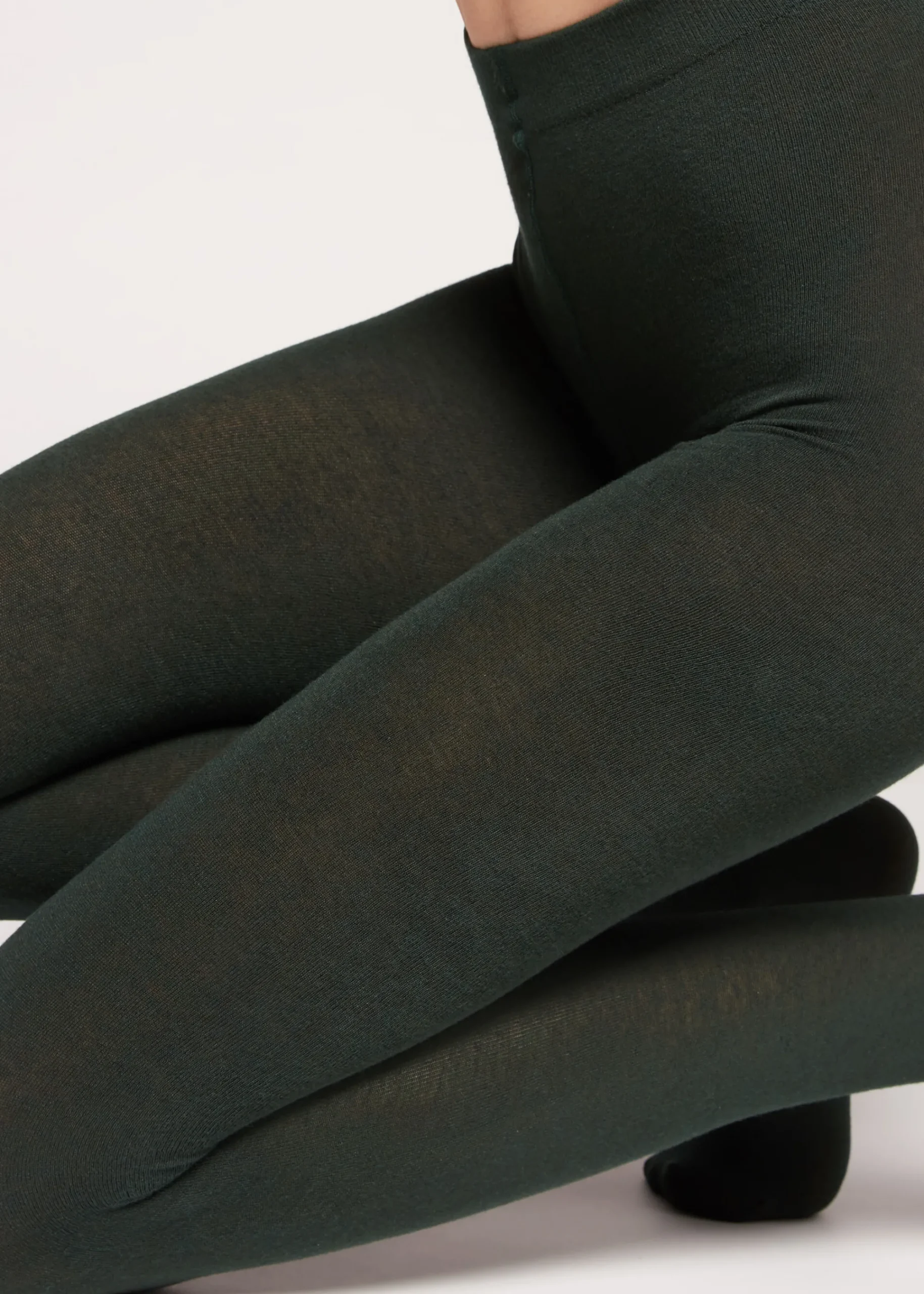 Opaque Tights^Calzedonia Soft Modal And Cashmere Blend Tights 5203 - Bottle Green