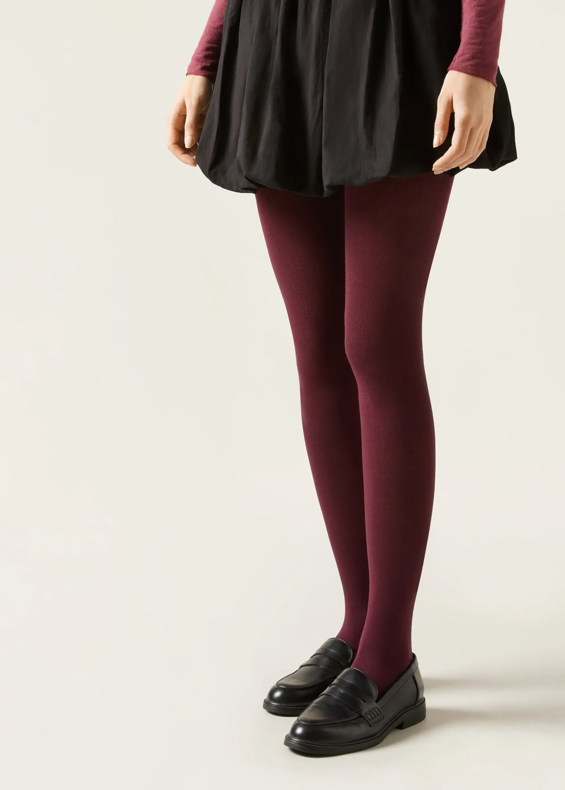 Opaque Tights^Calzedonia Soft Modal And Cashmere Blend Tights 2240 - Wine Red Purple