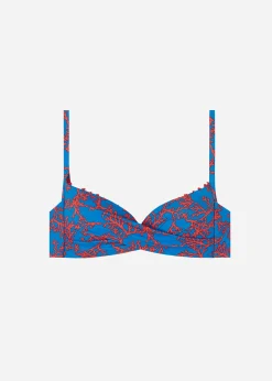 Bikini^Calzedonia Soft Padded Triangle Bikini Top Bali 653C - Orange Coral