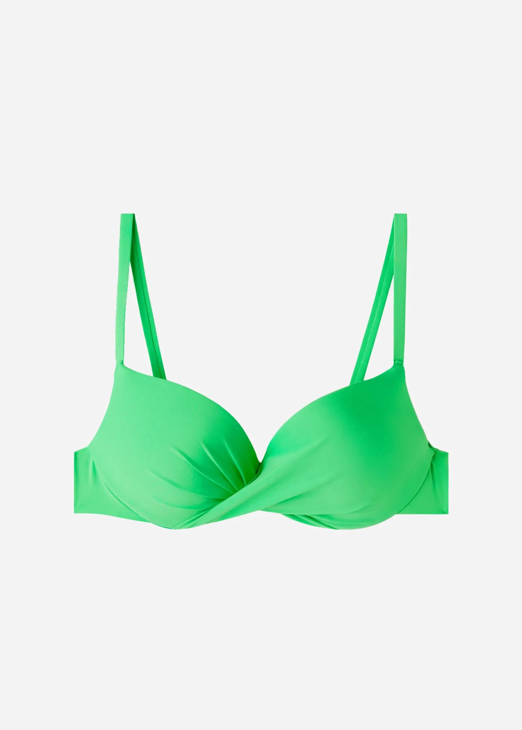 Bikini^Calzedonia Soft Super-Padded Graduated Push-Up Bikini Top Indonesia 615C - Shiny Green