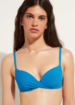 Bikini^Calzedonia Soft Super-Padded Graduated Push-Up Bikini Top Indonesia 681C - Electric Blue