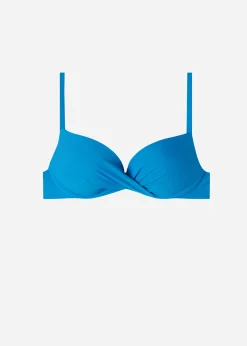 Bikini^Calzedonia Soft Super-Padded Graduated Push-Up Bikini Top Indonesia 681C - Electric Blue
