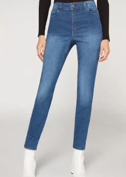 Jeans^Calzedonia Super Flex Denim High-Waisted Superskinny Jeans 3210 - Blue Denim