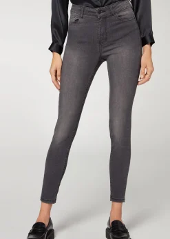 Jeans^Calzedonia Super Flex Denim High-Waisted Superskinny Jeans 5116 - Grey Denim