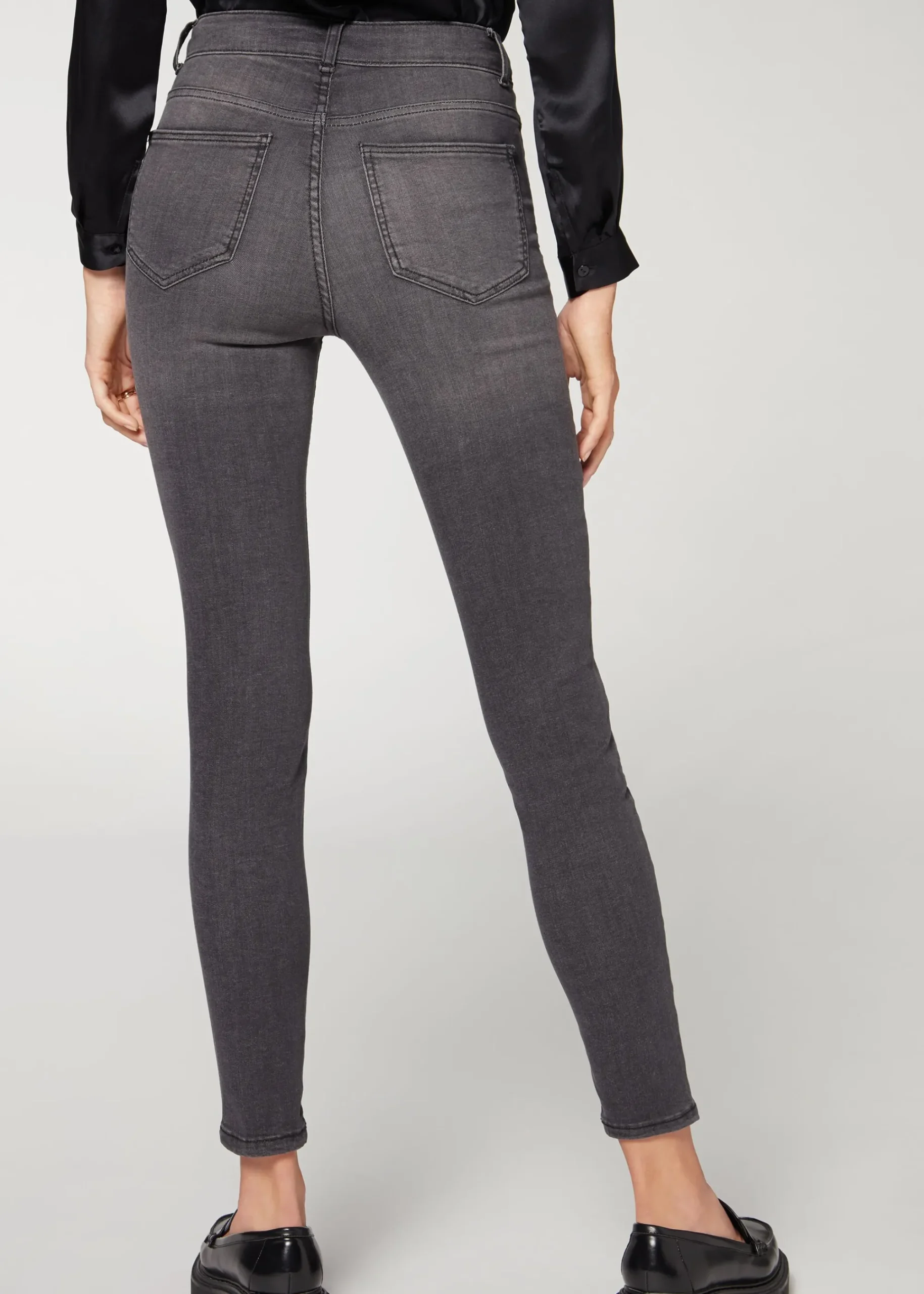 Jeans^Calzedonia Super Flex Denim High-Waisted Superskinny Jeans 5116 - Grey Denim