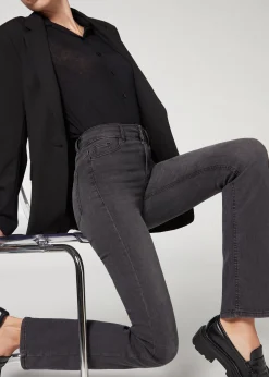 Jeans^Calzedonia Super Flex Denim High-Waisted Bootcut Jeans 5116 - Grey Denim