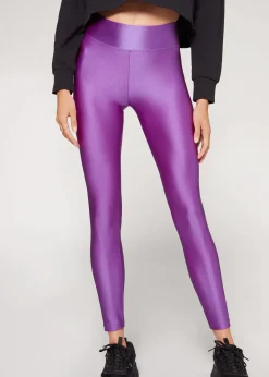 Leggings^Calzedonia Super Shiny Leggings 601C - Viola Scuro Shine