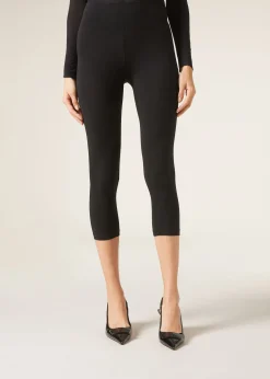 Leggings^Calzedonia Supima Cotton Capri Leggings 019 - Black