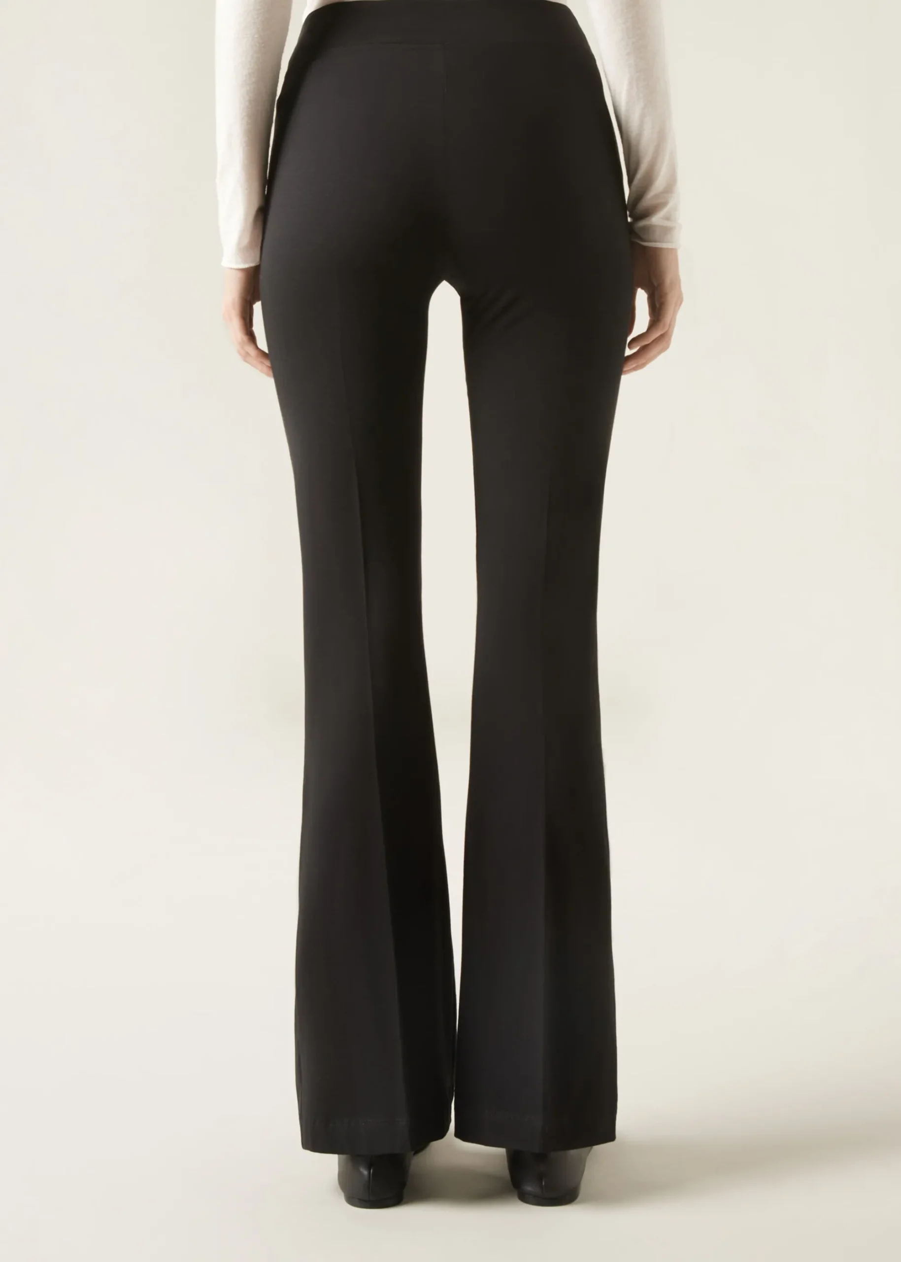 Trousers^Calzedonia Supima Ultra Light Cotton Flared Leggings 019 - Black