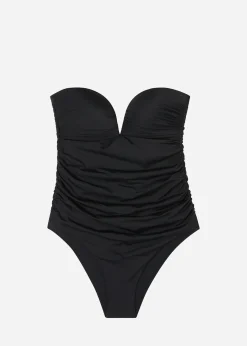 One-Piece Swimswuits^Calzedonia Sweetheart Neckline Swimsuit Dallas 06 - Black