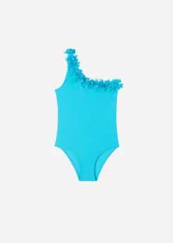 Swimwear And Bikinis^Calzedonia Swimsuit Floral Girls' Honolulu 708C - Turquoise Green Flowers