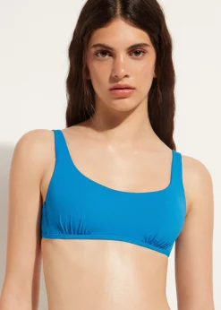 Bikini^Calzedonia Tank Style Swimsuit Top Indonesia 681C - Electric Blue