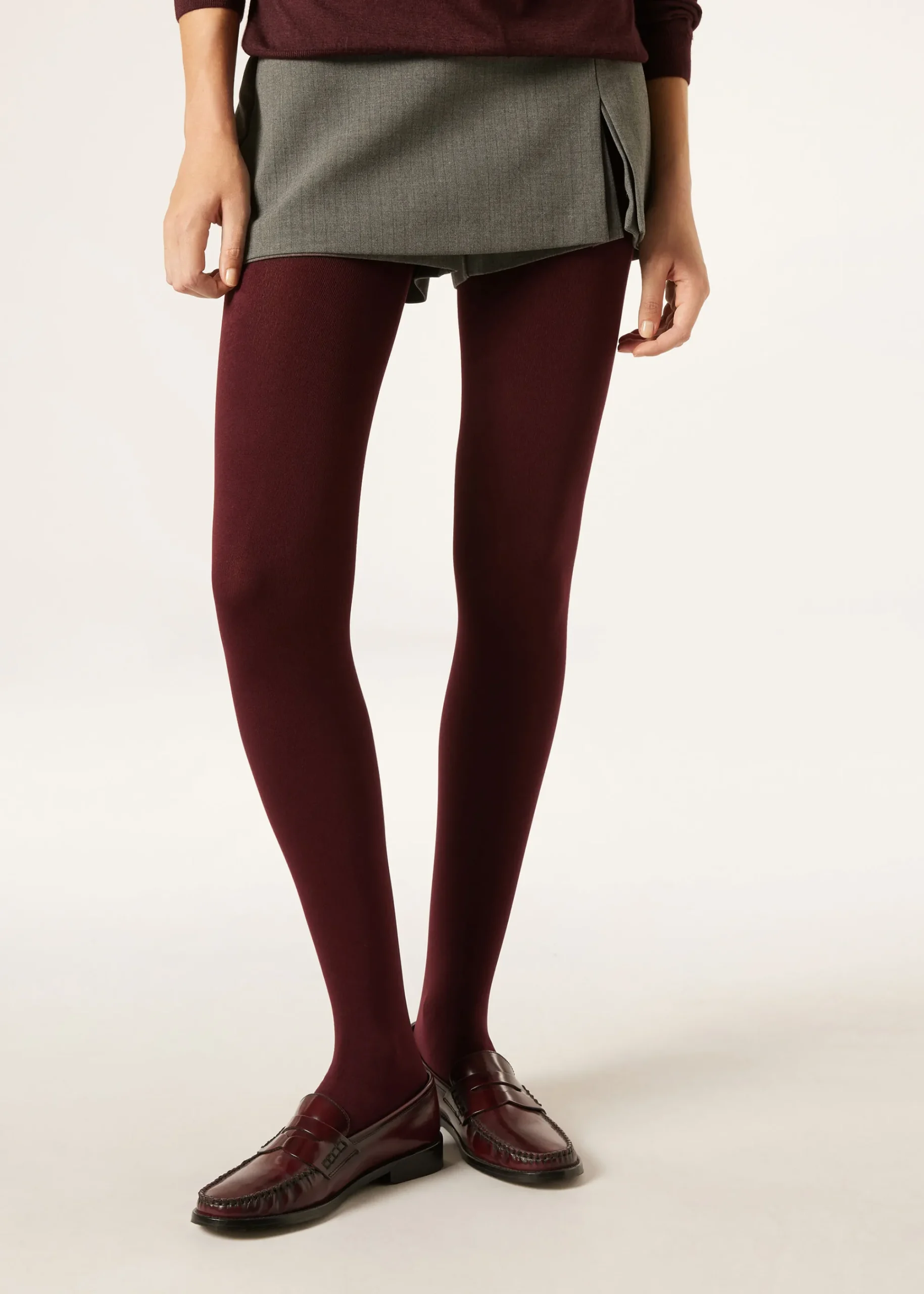 Opaque Tights^Calzedonia Thermal Super Opaque Tights 2240 - Wine Red Purple