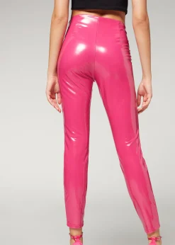 Trousers^Calzedonia Thermal Vinyl Skinny Leggings 5219 - Fuchsia