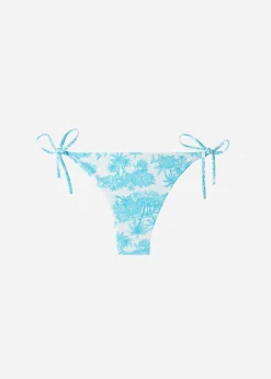 Bikini^Calzedonia Tie Brazilian Bikini Bottoms Sorrento 696C - Summer Palm Tree Pattern
