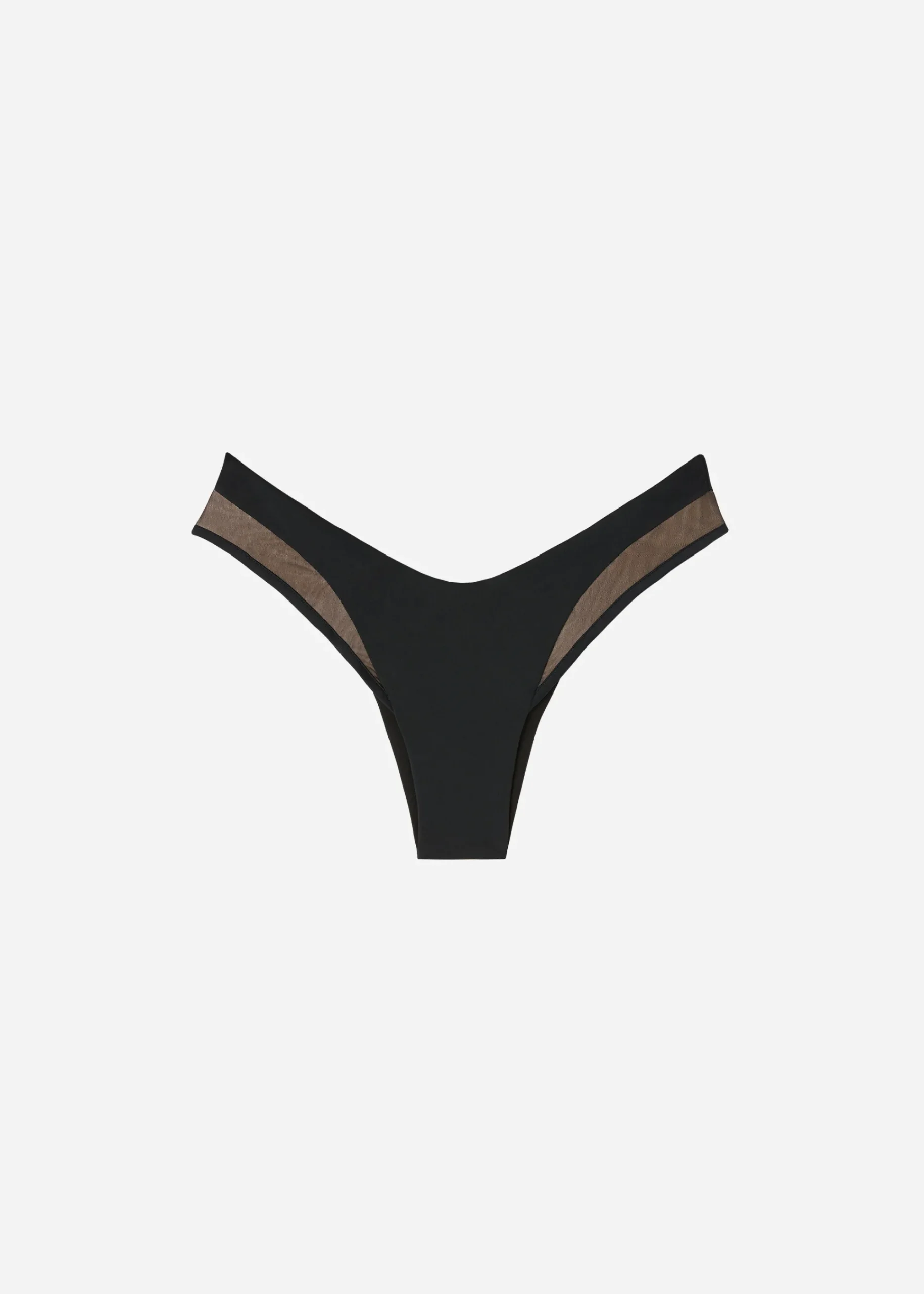 Bikini^Calzedonia Tulle Insert Shaped Waist Bikini Bottoms Tokyo 716C - Pink Bee