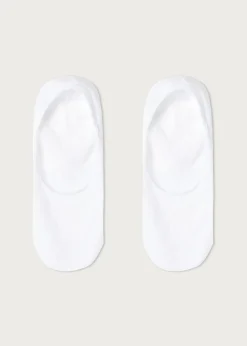 Invisible^Calzedonia Unisex Cotton Invisible Socks 001 - White