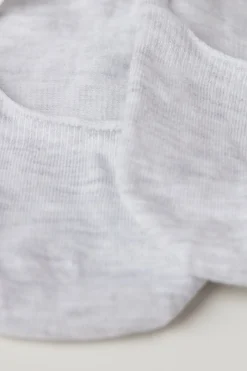 Invisible^Calzedonia Unisex Cotton Invisible Socks 825 - Light Grey Blend