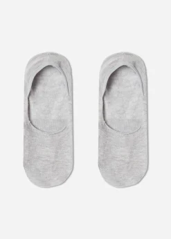 Invisible^Calzedonia Unisex Cotton Invisible Socks 031 - Grey Blend