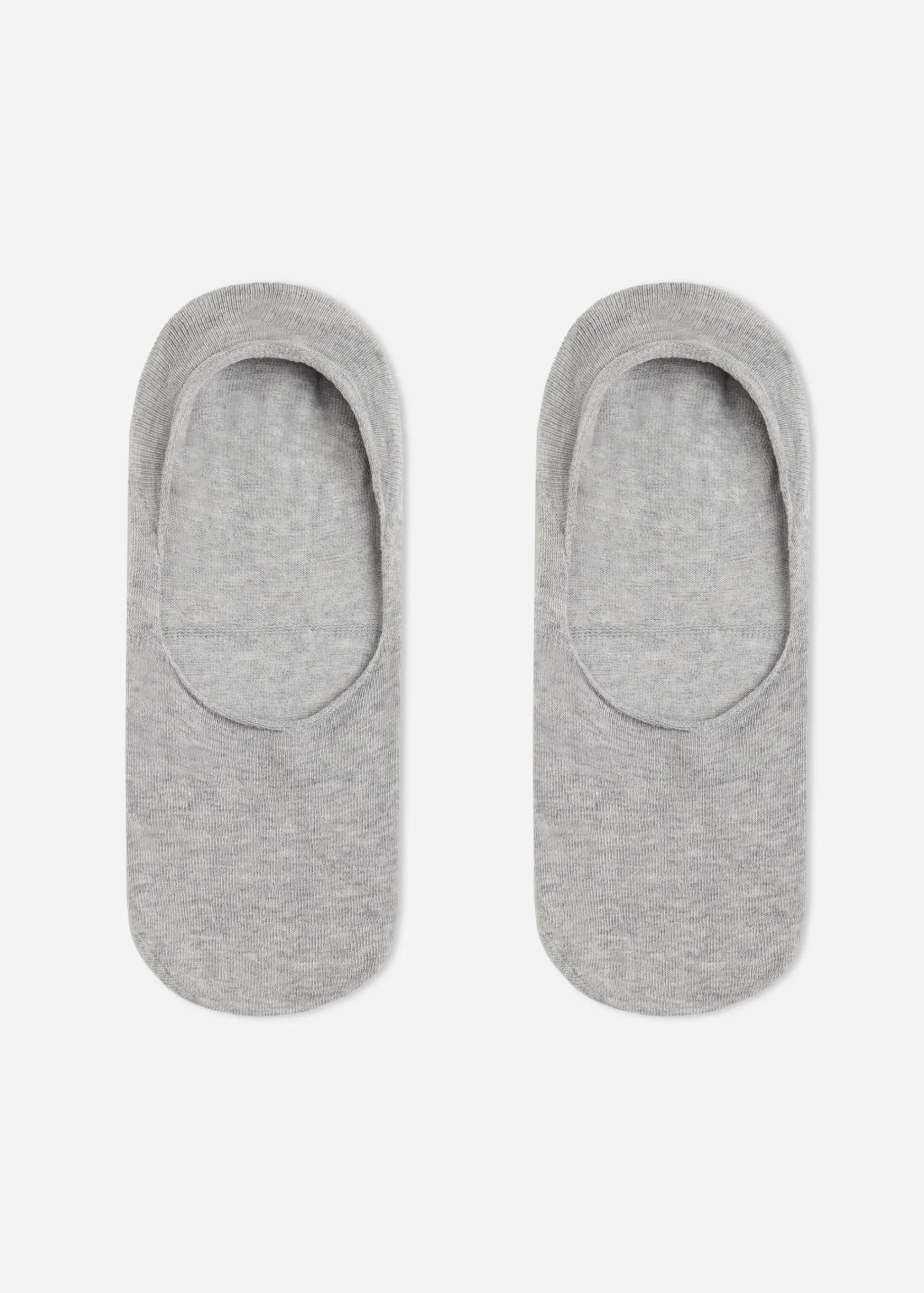 Invisible^Calzedonia Unisex Cotton Invisible Socks 031 - Grey Blend