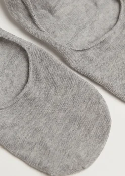 Invisible^Calzedonia Unisex Cotton Invisible Socks 031 - Grey Blend