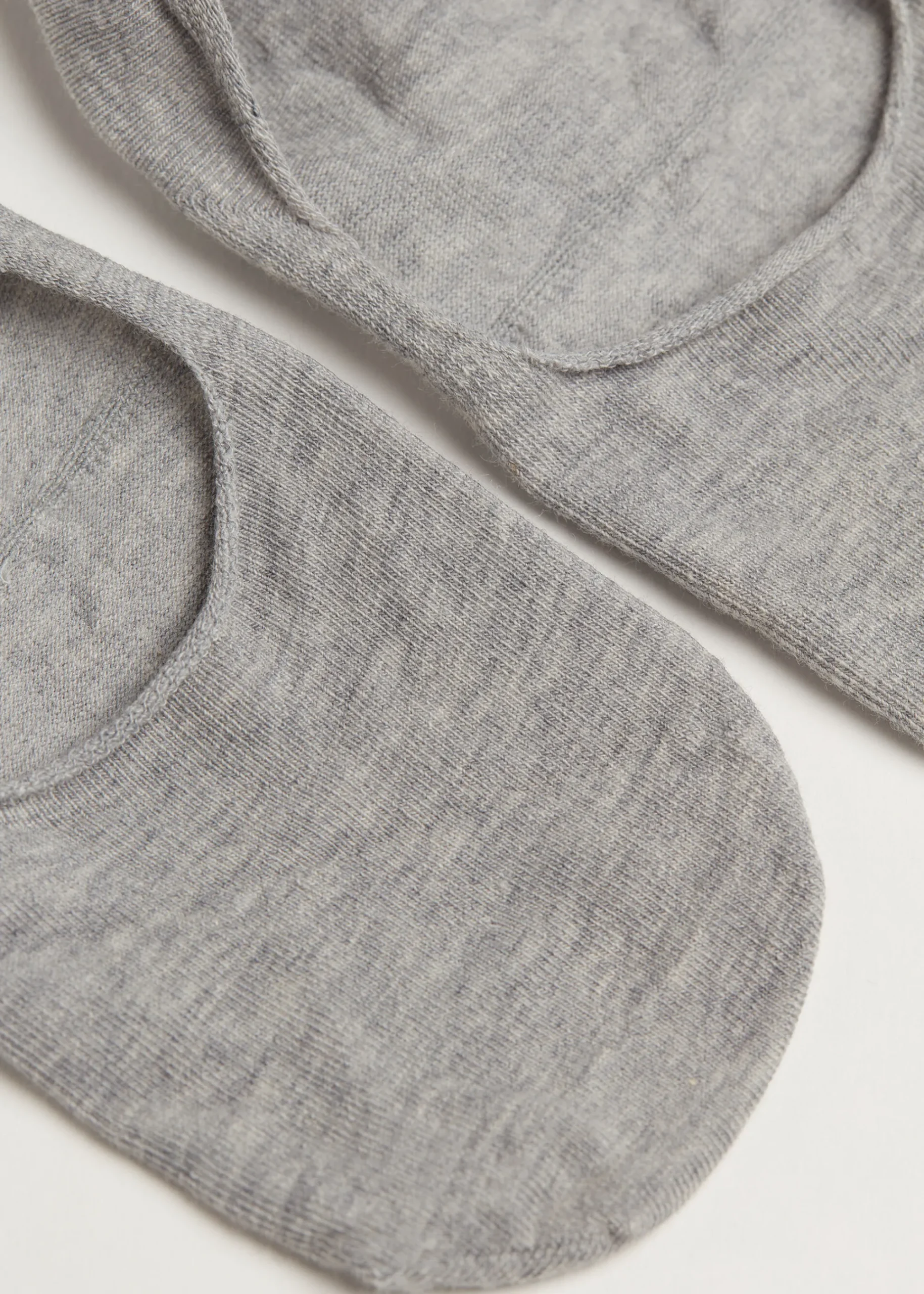 Invisible^Calzedonia Unisex Cotton Invisible Socks 031 - Grey Blend