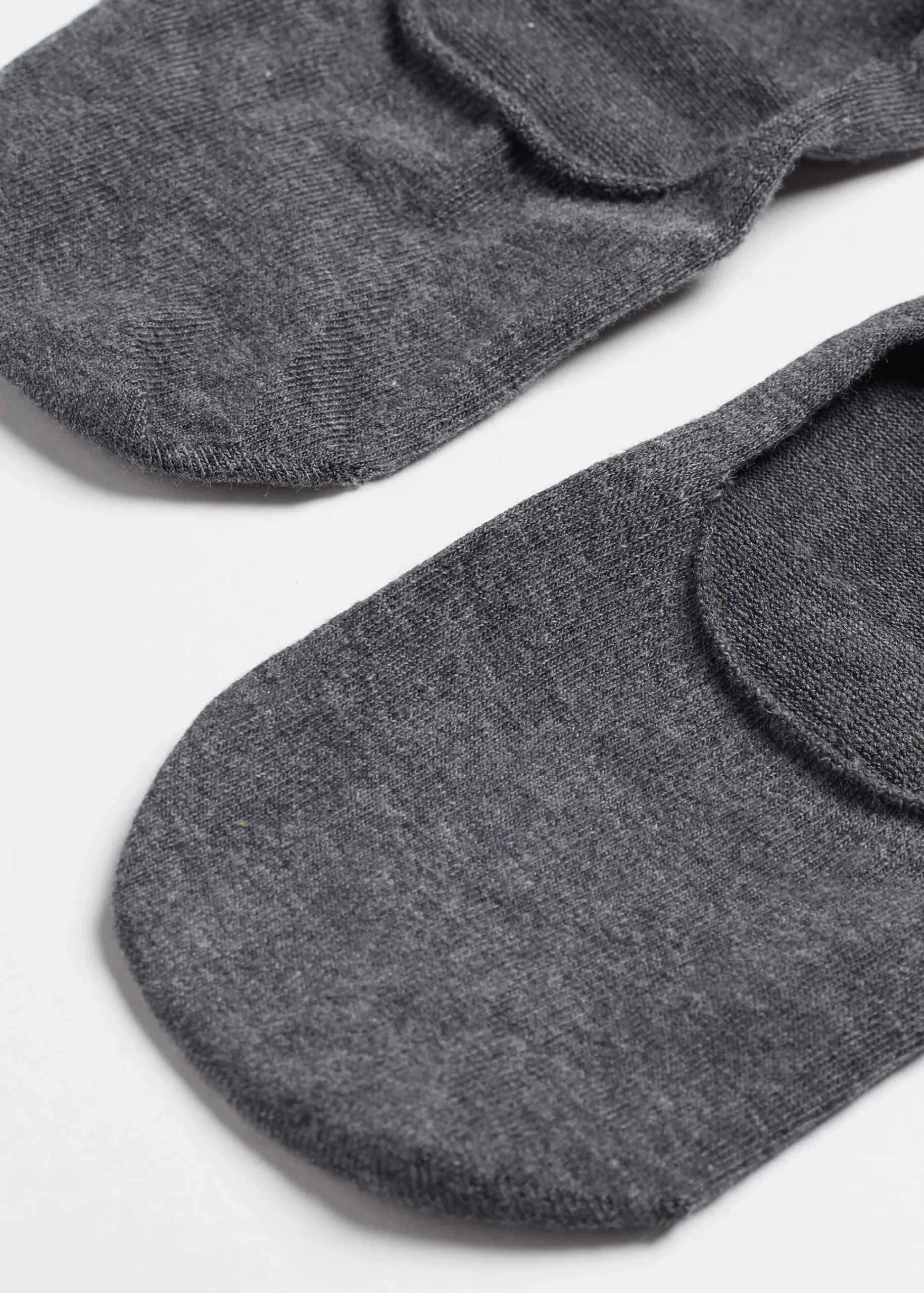 Invisible^Calzedonia Unisex Cotton Invisible Socks 042 - Mid Grey Blend