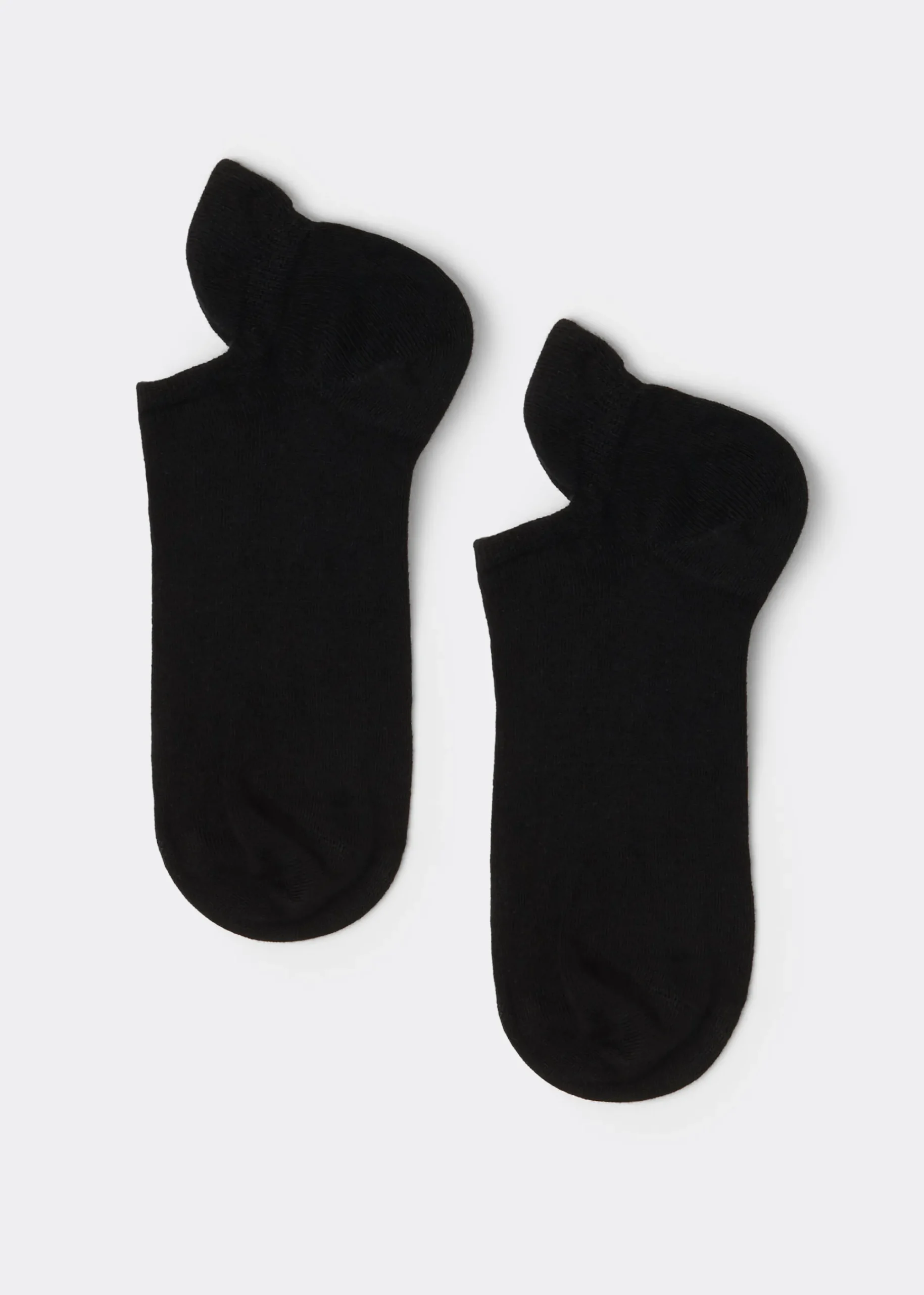 No-Show^Calzedonia Unisex Cotton No-Show Socks 019 - Black