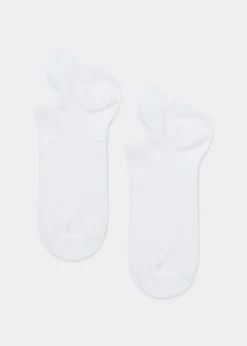 No-Show^Calzedonia Unisex Cotton No-Show Socks 001 - White