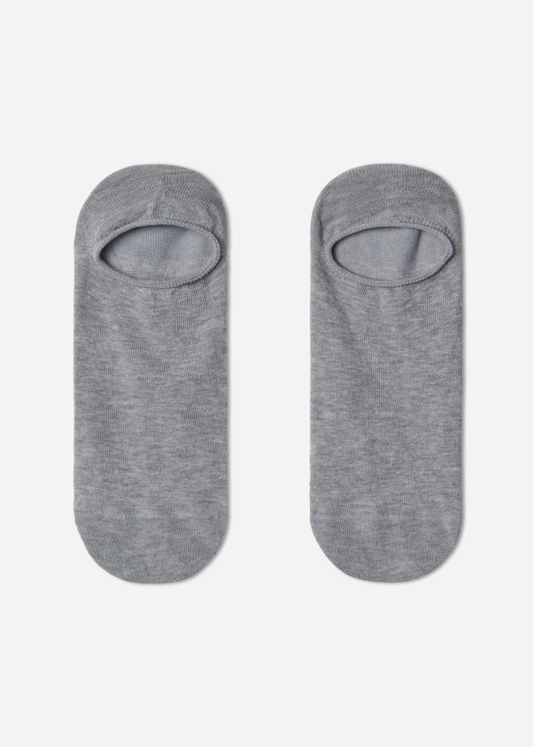 No-Show^Calzedonia Unisex Cotton Pop Socks 031 - Grey Blend