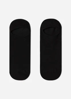 No-Show^Calzedonia Unisex Cotton Pop Socks 019 - Black