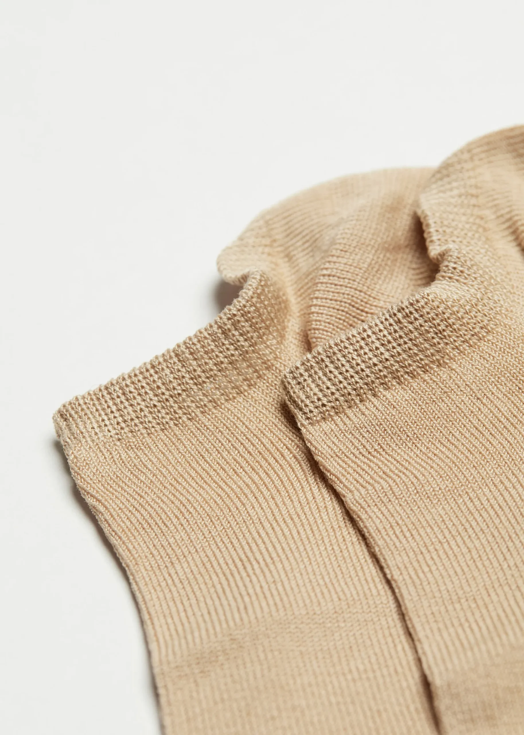 No-Show^Calzedonia Unisex Cotton Pop Socks 412 - Sand-Colored Beige